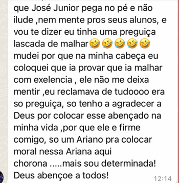 print depomentos de alunos